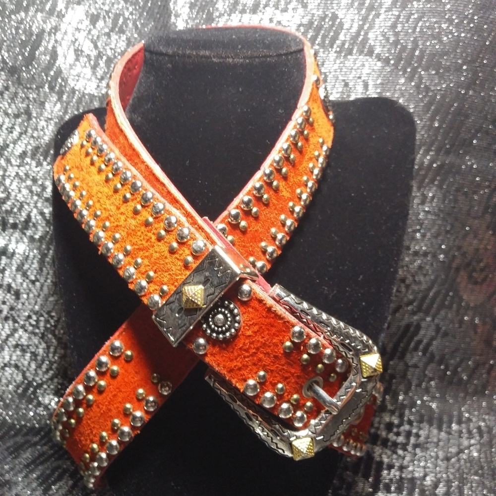 Jana Corral Suede Studded Western Style Belt